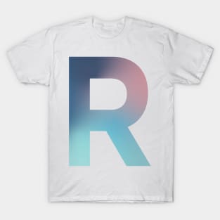 Gradient Letter R Initial Alphabet T-Shirt